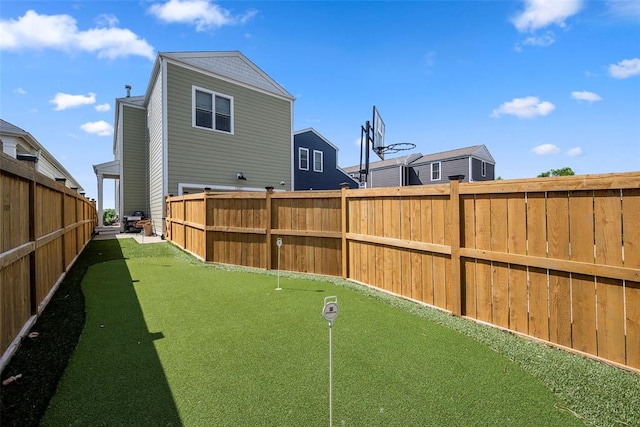 1017 Kilderkin Way, Saint Charles, MO 63301 - fenced backyard featuring an area to practice putting