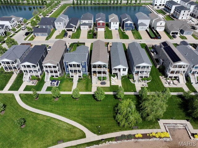 1017 Kilderkin Way, Saint Charles, MO 63301 - aerial view of residential area with a nearby body of water