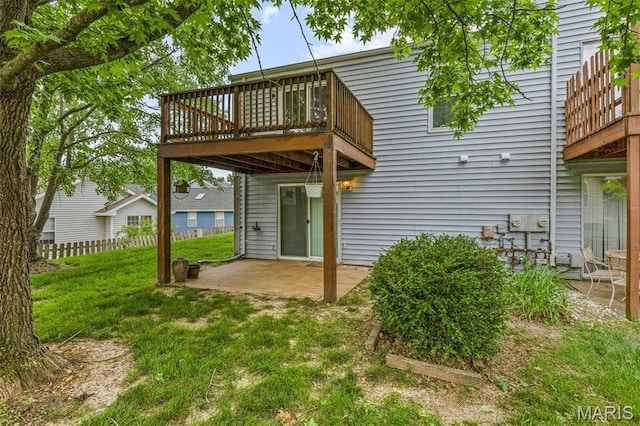 101 Carnegie Ct, Valley Park, MO 63088 - back of house with a patio area and a wooden deck