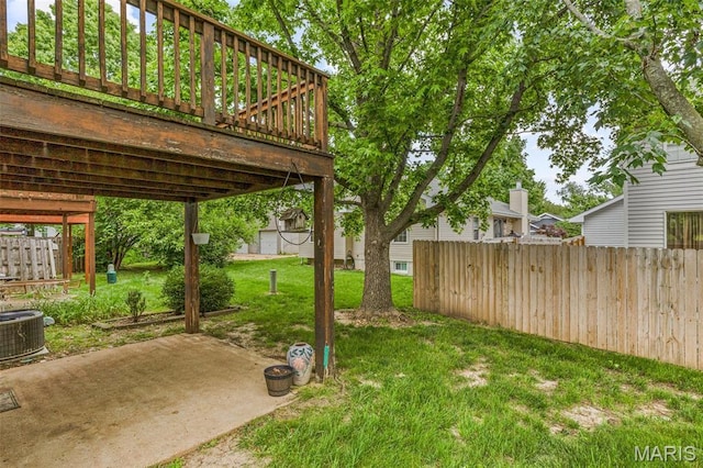 101 Carnegie Ct, Valley Park, MO 63088 - view of yard with cooling unit, a patio area, and a deck