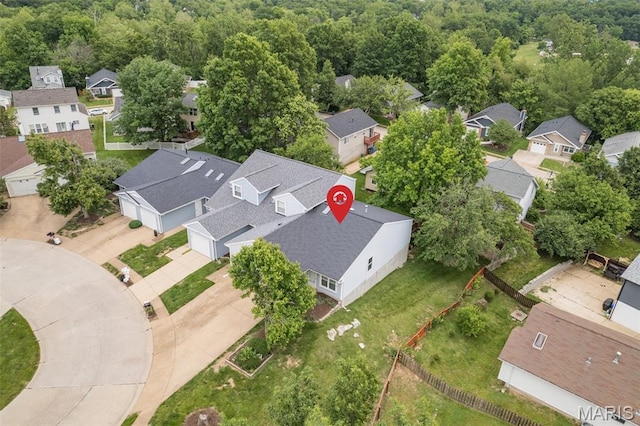 101 Carnegie Ct, Valley Park, MO 63088 - aerial perspective of suburban area with a heavily wooded area