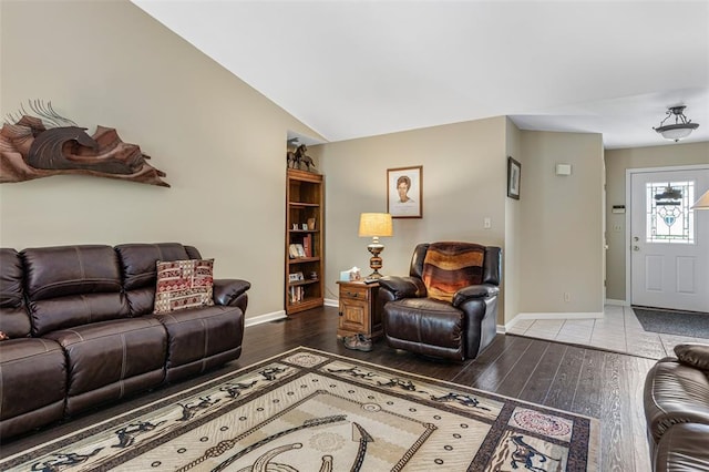 303 Holly Tree Ln, Farmington, MO 63640 - living area featuring wood finished floors and baseboards
