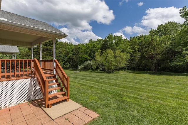 303 Holly Tree Ln, Farmington, MO 63640 - view of green lawn featuring a wooded view