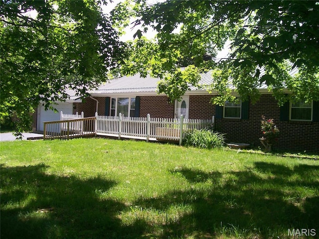3878 Project Rd, Luebbering, MO 63061 - view of front of house with brick siding and a garage