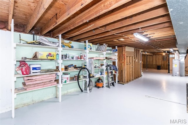 2915 Ozark Dr, Queeny Township, MO 63122 - unfinished basement with electric water heater