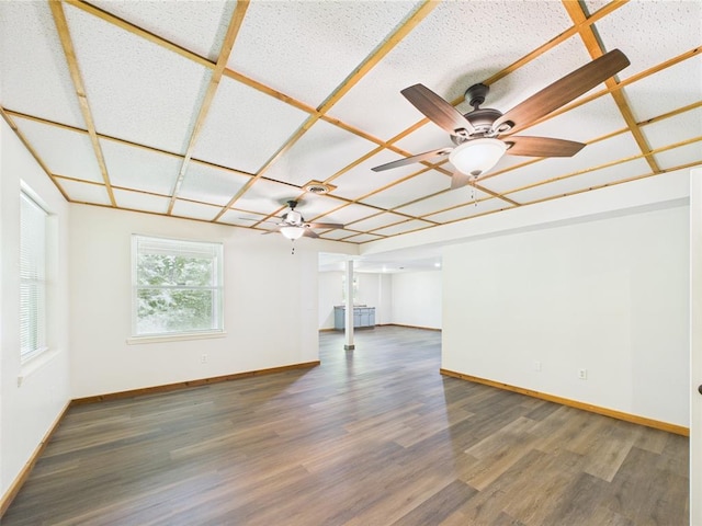 14800 County Road 448, St James, MO 65559 - unfurnished living room with wood finished floors, baseboards, and ceiling fan