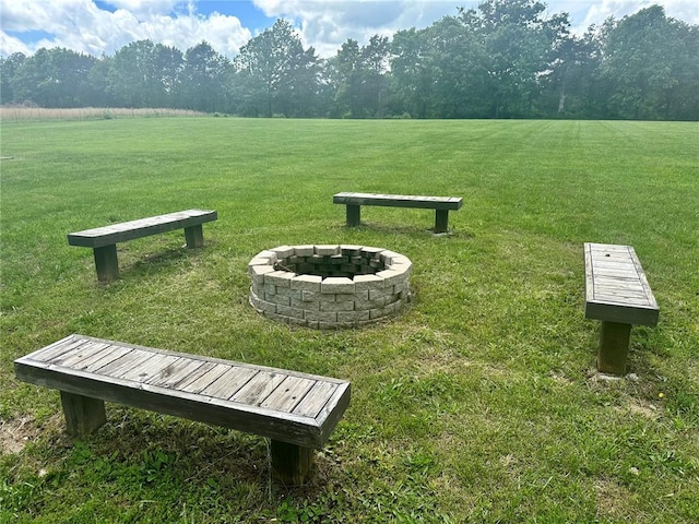 14800 County Road 448, St James, MO 65559 - surrounding community featuring a fire pit, a yard, and a rural view