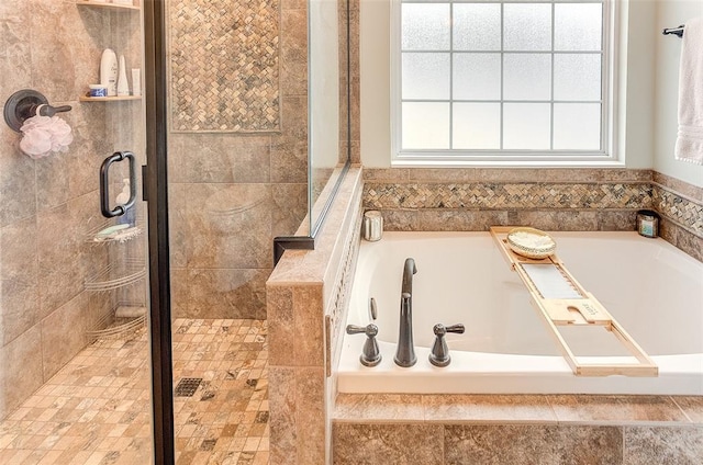 223 Ellington Ct, Glen Carbon, IL 62034 - bathroom with a shower stall and a garden tub