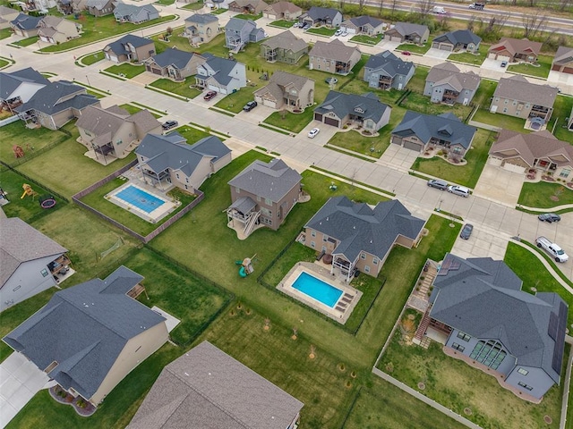 223 Ellington Ct, Glen Carbon, IL 62034 - aerial perspective of suburban area with a pool area