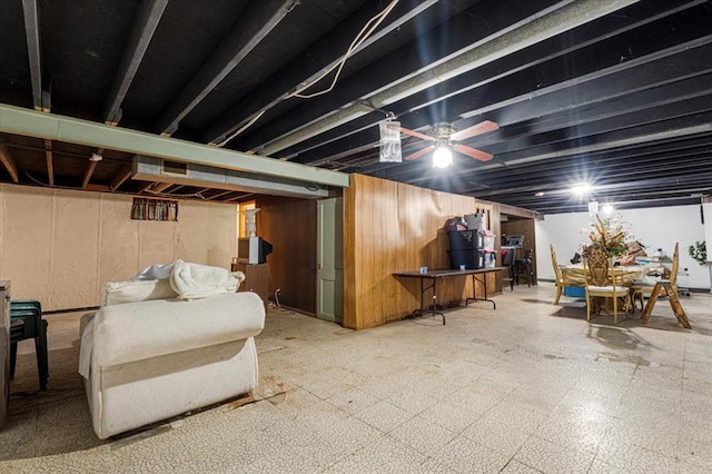 930 Laredo Ave, Saint Louis, MO 63138 - finished basement with wooden walls