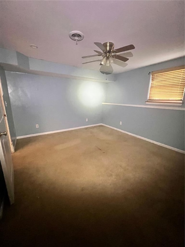 14345 Howard Ln, Dixon, MO 65459 - carpeted empty room featuring baseboards and a ceiling fan