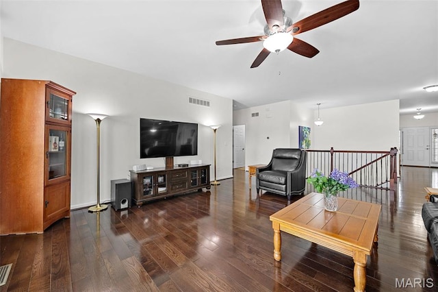 38 Crystal Manor Ct, Wentzville, MO 63385 - living room featuring ceiling fan and wood finished floors