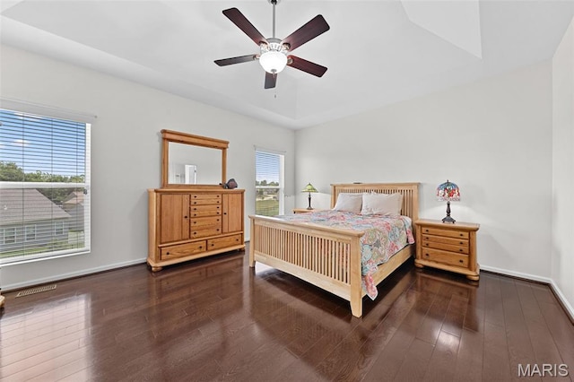 38 Crystal Manor Ct, Wentzville, MO 63385 - bedroom featuring wood-type flooring, baseboards, and ceiling fan