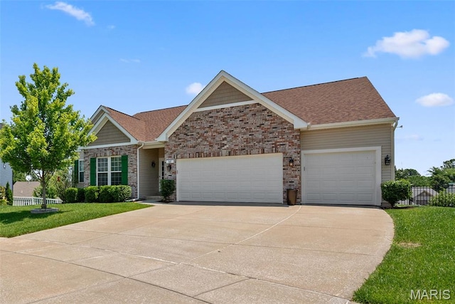 38 Crystal Manor Ct, Wentzville, MO 63385 - view of front of house featuring a garage, driveway, and a shingled roof