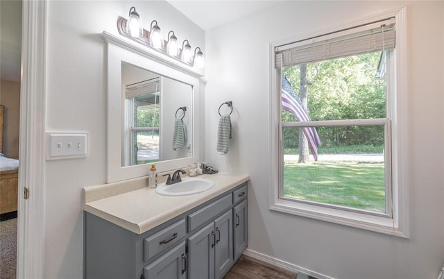 20336 Scholar Ln, Waynesville, MO 65583 - bathroom with vanity and plenty of natural light