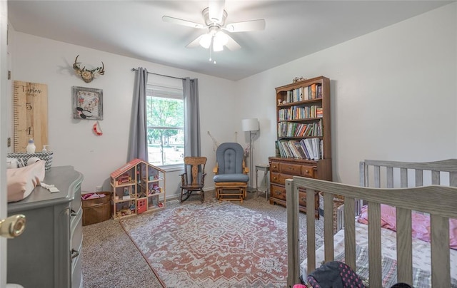 20336 Scholar Ln, Waynesville, MO 65583 - carpeted bedroom with ceiling fan