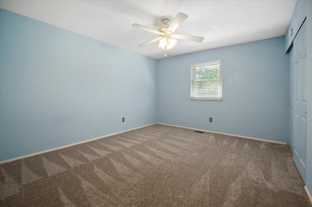 11846 Sologne Ct, Maryland Heights, MO 63043 - unfurnished room featuring carpet floors, ceiling fan, and baseboards