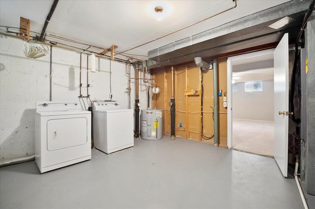 11846 Sologne Ct, Maryland Heights, MO 63043 - basement featuring electric water heater and washer and dryer