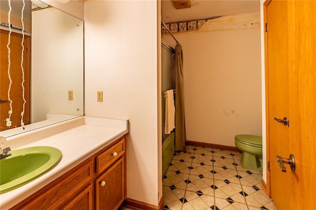 22 Greenbriar Dr, New Madrid, MO 63869 - full bathroom with vanity, toilet, tub / shower combination, and tile patterned floors