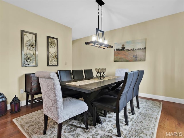 1165 Nooning Tree Dr, Chesterfield, MO 63017 - dining area with baseboards and wood finished floors