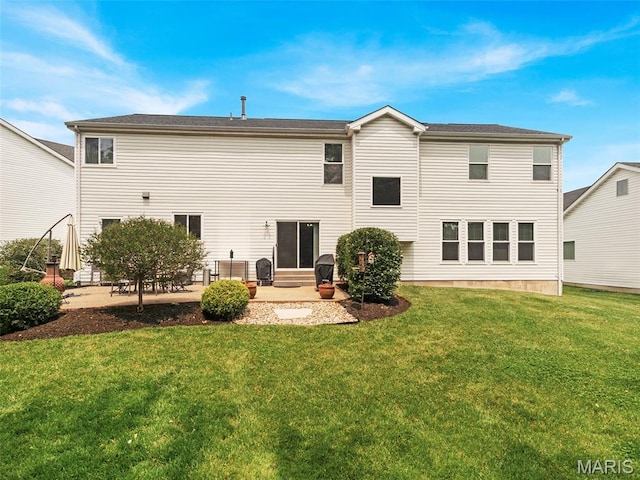 1165 Nooning Tree Dr, Chesterfield, MO 63017 - rear view of property featuring a patio and a yard