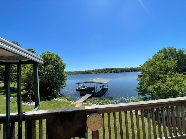 95 W Lakeview Dr, De Soto, MO 63020 - dock area featuring a water view