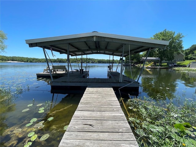 95 W Lakeview Dr, De Soto, MO 63020 - dock area with a water view and boat lift