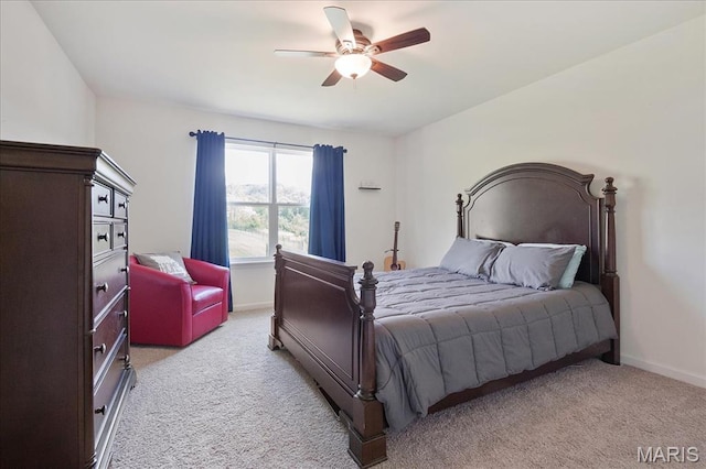 800 Boulder Crest Ct, Eureka, MO 63025 - bedroom with light carpet, baseboards, and a ceiling fan