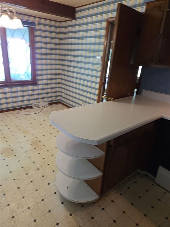 125 Country Club Pl, Belleville, IL 62223 - bathroom with wallpapered walls and tile patterned floors