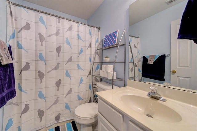 480 Benton Dr Unit L, Saint Peters, MO 63376 - bathroom with vanity, toilet, and a shower with curtain