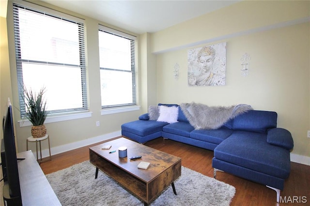 314 N Broadway Unit 603, Saint Louis, MO 63102 - living area with wood finished floors and baseboards