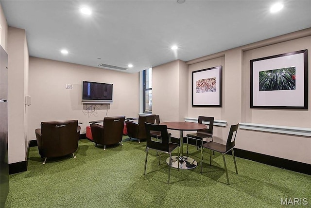 314 N Broadway Unit 603, Saint Louis, MO 63102 - dining area featuring carpet floors and recessed lighting