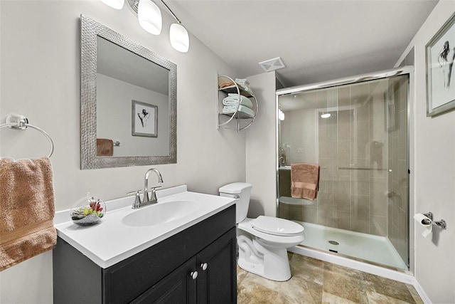 217 Arlington Dr, Moscow Mills, MO 63362 - full bath featuring a stall shower, vanity, and toilet