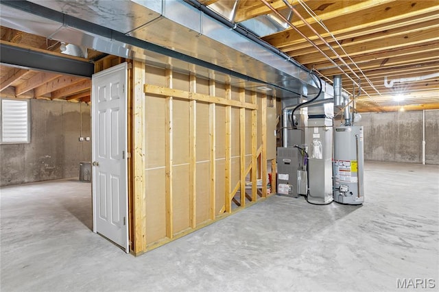 736 Berrywine Ln, Arnold, MO 63010 - below grade area featuring water heater and heating unit