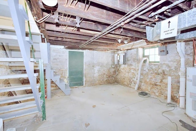 5027 S Broadway Ave Unit 1-4, Saint Louis, MO 63111 - basement featuring stairway and water heater