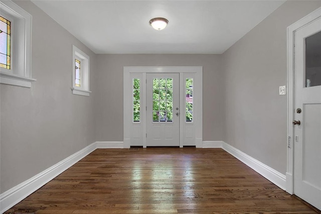 4932 Mardel, Saint Louis, MO 63109 - foyer entrance featuring healthy amount of natural light, dark wood-style floors, and baseboards