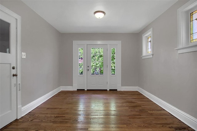 4932 Mardel, Saint Louis, MO 63109 - foyer with dark wood-style flooring and baseboards