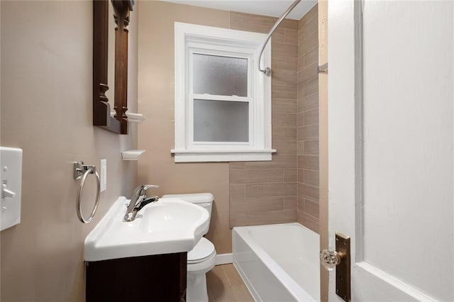 4932 Mardel, Saint Louis, MO 63109 - full bathroom featuring toilet, vanity, and shower / bathtub combination
