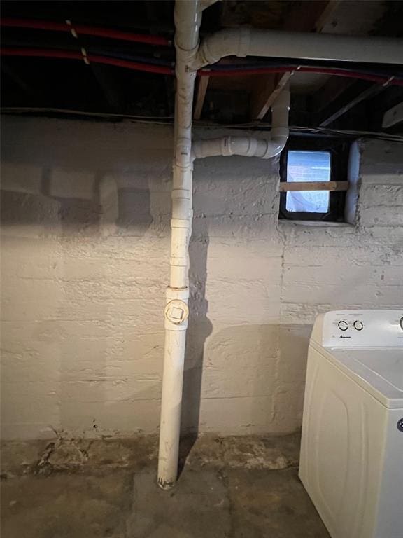 4932 Mardel, Saint Louis, MO 63109 - unfinished basement featuring washer / dryer