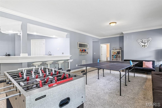 113 Riverwalk Dr, Desloge, MO 63628 - playroom featuring ornamental molding, baseboards, and carpet