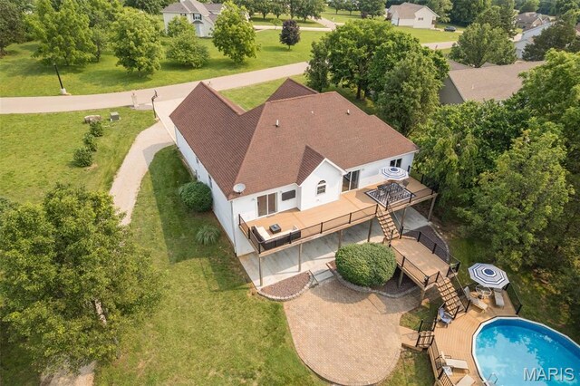 113 Riverwalk Dr, Desloge, MO 63628 - view from above of property featuring a pool