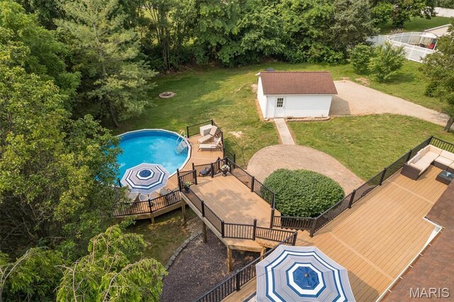 113 Riverwalk Dr, Desloge, MO 63628 - bird's eye view of a pool