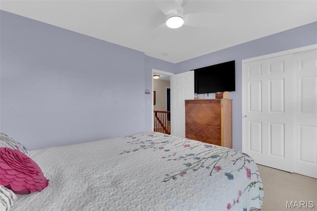 2654 Breckenridge Cir, Ofallon, MO 63368 - bedroom featuring carpet floors and ceiling fan