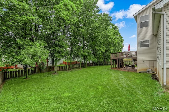 2654 Breckenridge Cir, Ofallon, MO 63368 - view of yard featuring a deck