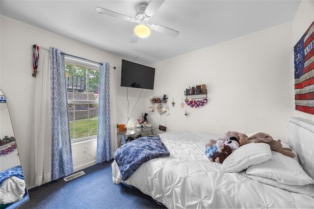 7172 Briarwood Dr, Cedar Hill, MO 63016 - bedroom featuring carpet and a ceiling fan