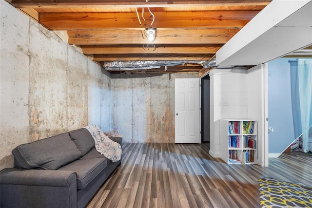 7172 Briarwood Dr, Cedar Hill, MO 63016 - unfinished basement featuring wood finished floors