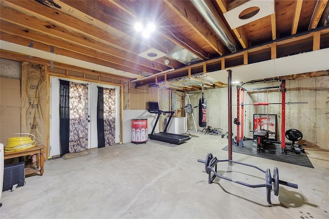 7172 Briarwood Dr, Cedar Hill, MO 63016 - workout area featuring water heater