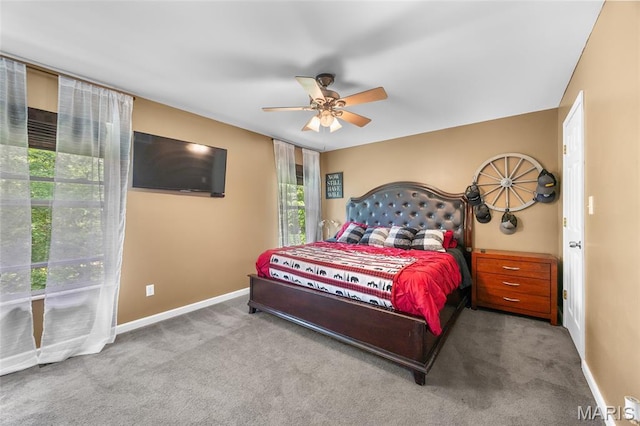 7172 Briarwood Dr, Cedar Hill, MO 63016 - bedroom with carpet flooring and a ceiling fan