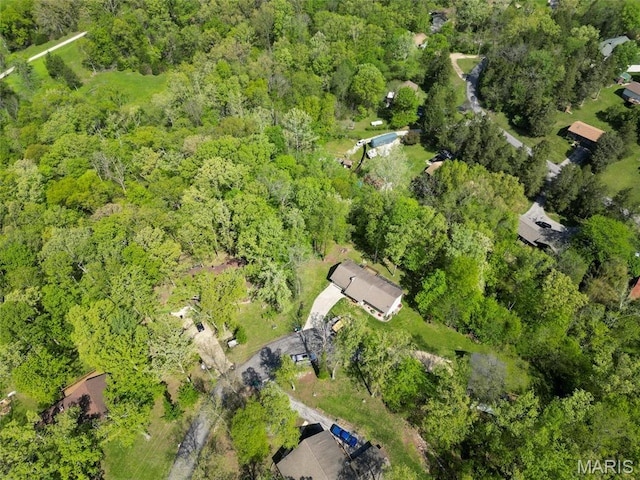 7172 Briarwood Dr, Cedar Hill, MO 63016 - drone / aerial view of a heavily wooded area