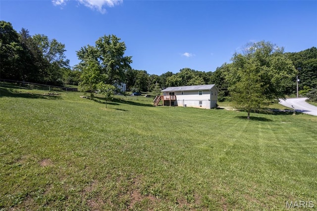 13012 Hencher Rd, De Soto, MO 63020 - view of green lawn featuring a forest view